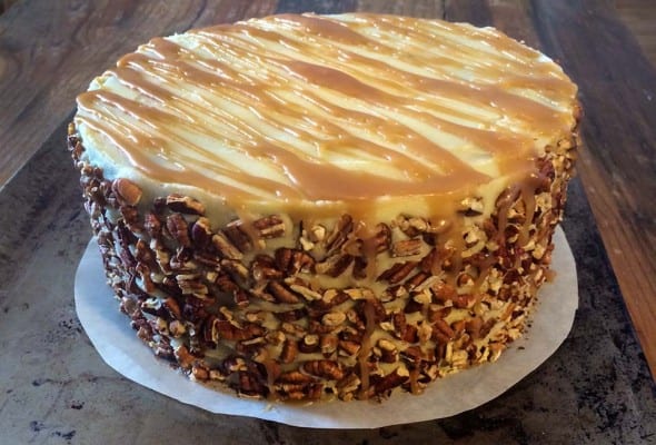 Edna Lewis's Apple Cake with Caramel Glaze | Leite's Culinaria