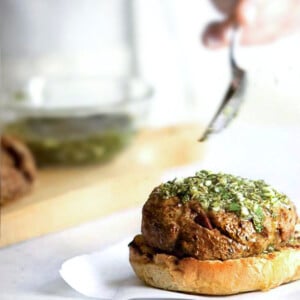Olive-Lamb Burger