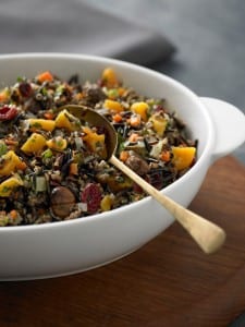 Wild Rice with Roasted Chestnuts and Cranberries