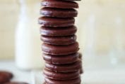 A stack of homemade thin mints.