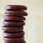 A stack of homemade thin mints.