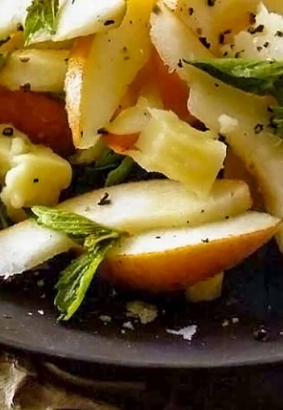 Pear Basil Pecorino Toscano Salad
