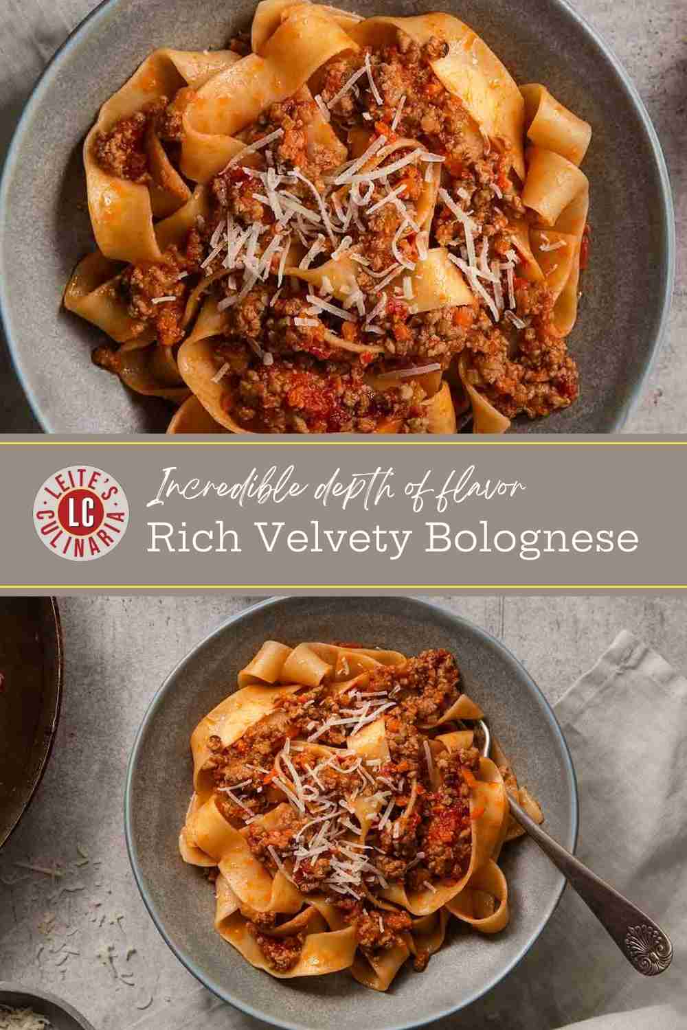 A beautifully plated dish of Marcella Hazan Bolognese sauce over pasta, showcasing its rich, velvety texture.