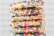 A stack of confetti cookies.