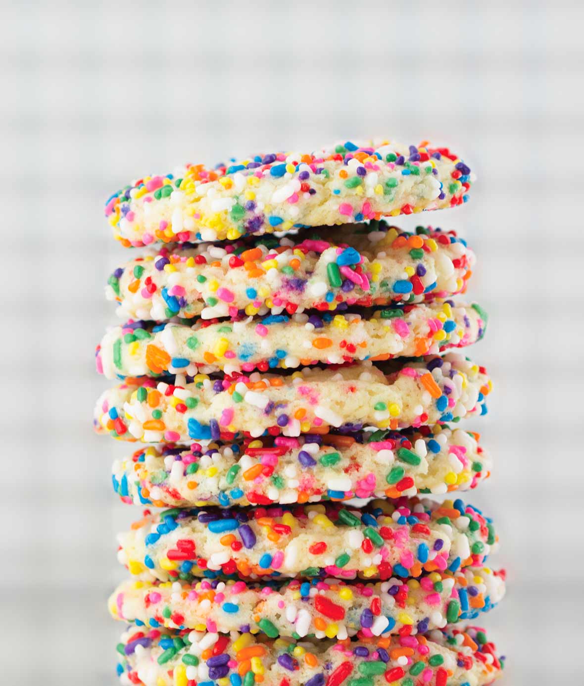 A stack of confetti cookies.