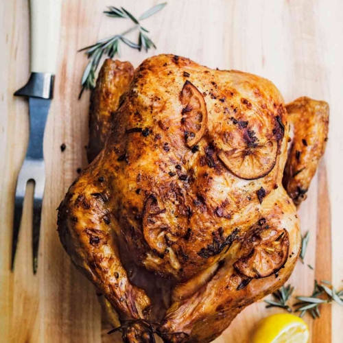 Bbq whole chicken on grill best sale