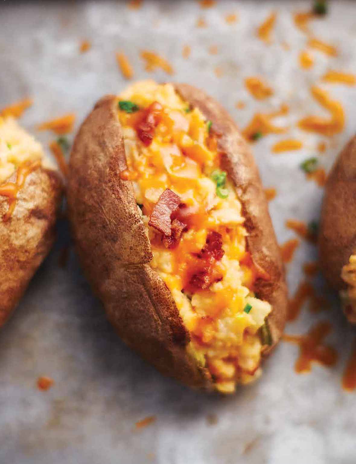 Twice Baked Potatoes With Bacon And Cheddar Leites Culinaria