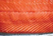 A raw salmon fillet.