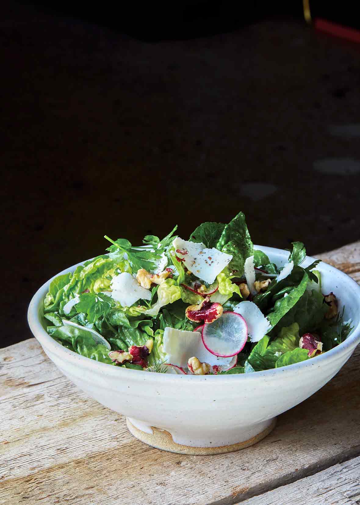 Little Gem Lettuce with Walnut Vinaigrette Recipe