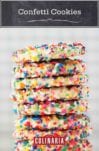 A stack of confetti cookies.