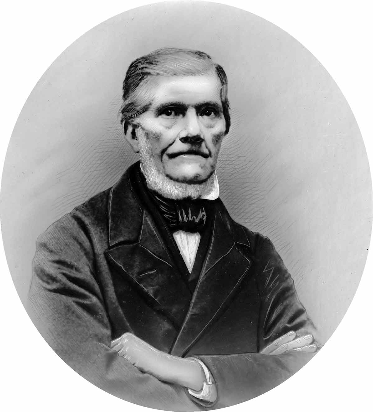 A photograph of Coenraad Johannes van Houten, the founder of the Dutch-process for neutralizing the acidity of cocoa powder.