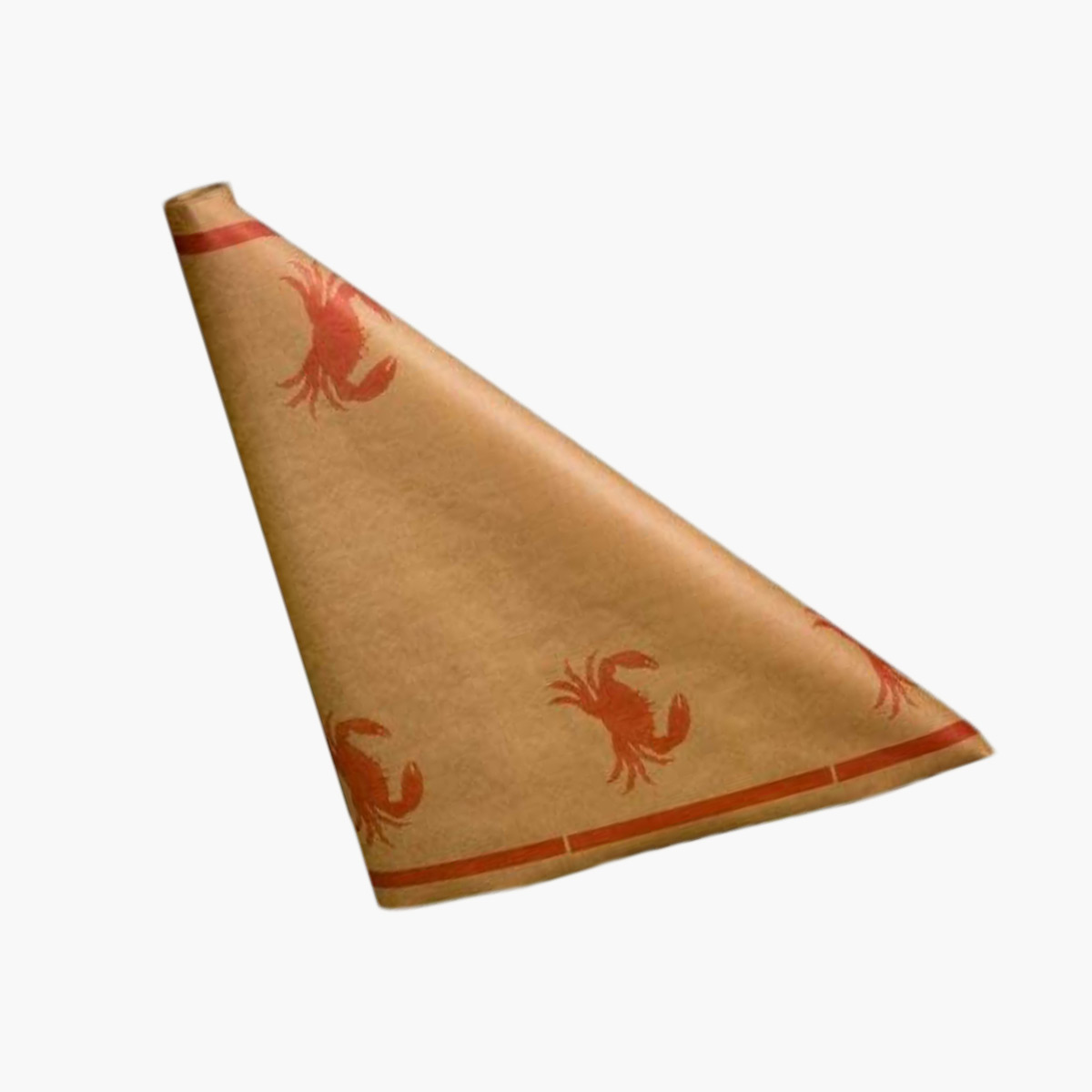 A 300-ft roll of crab table cover.