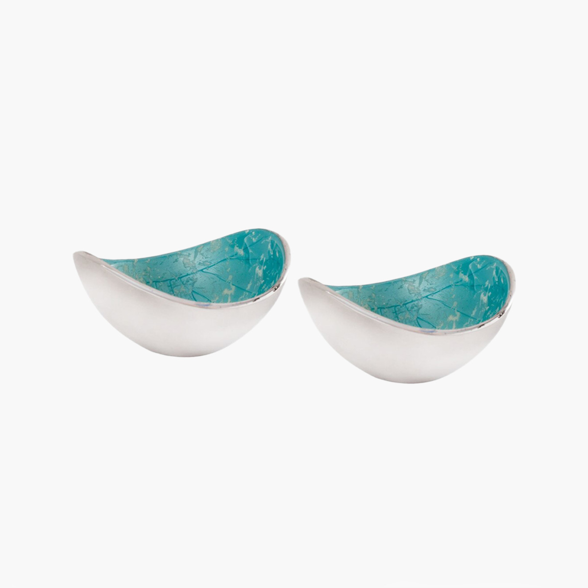 Two blue and white Laguna small bowls.