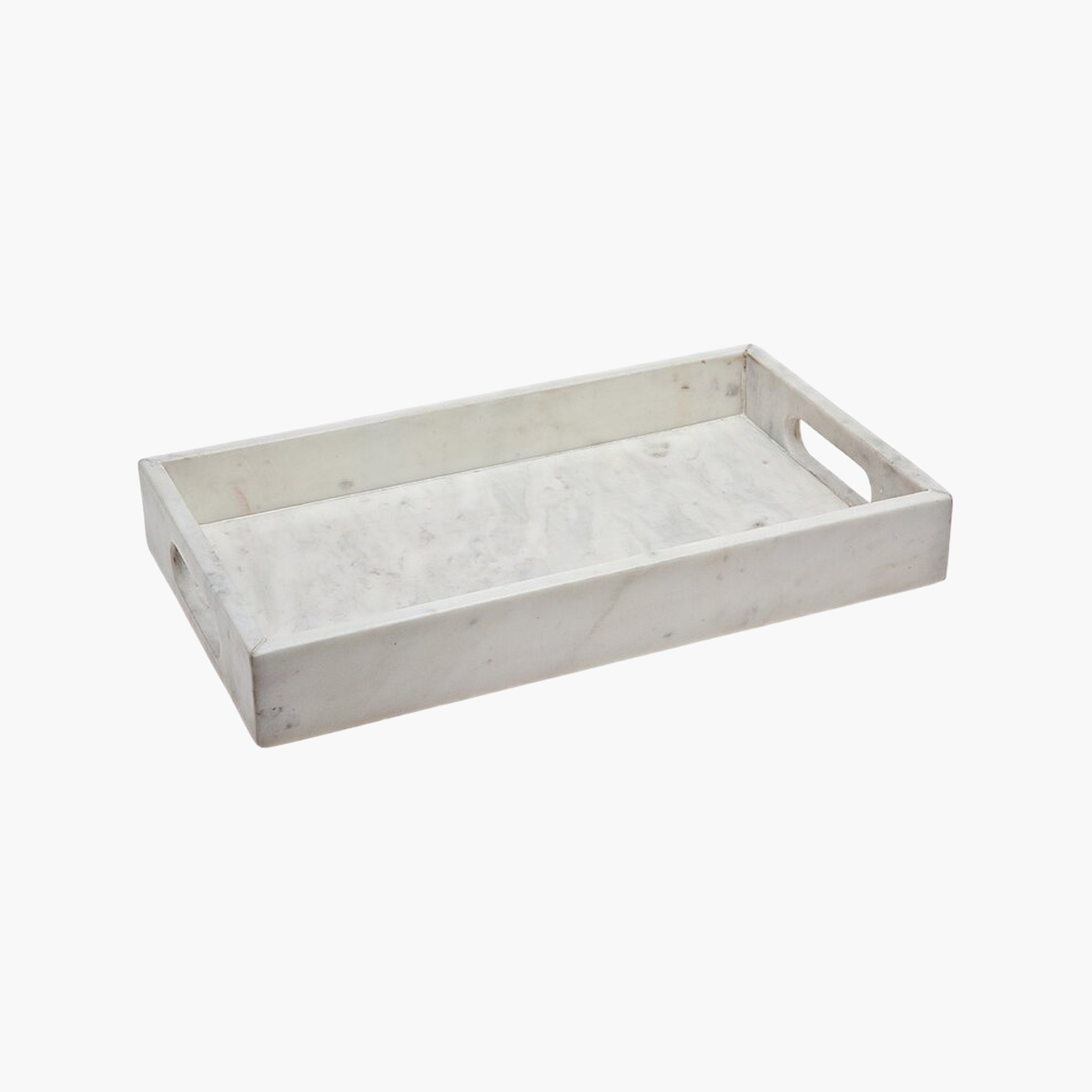 A white marble serving tray.