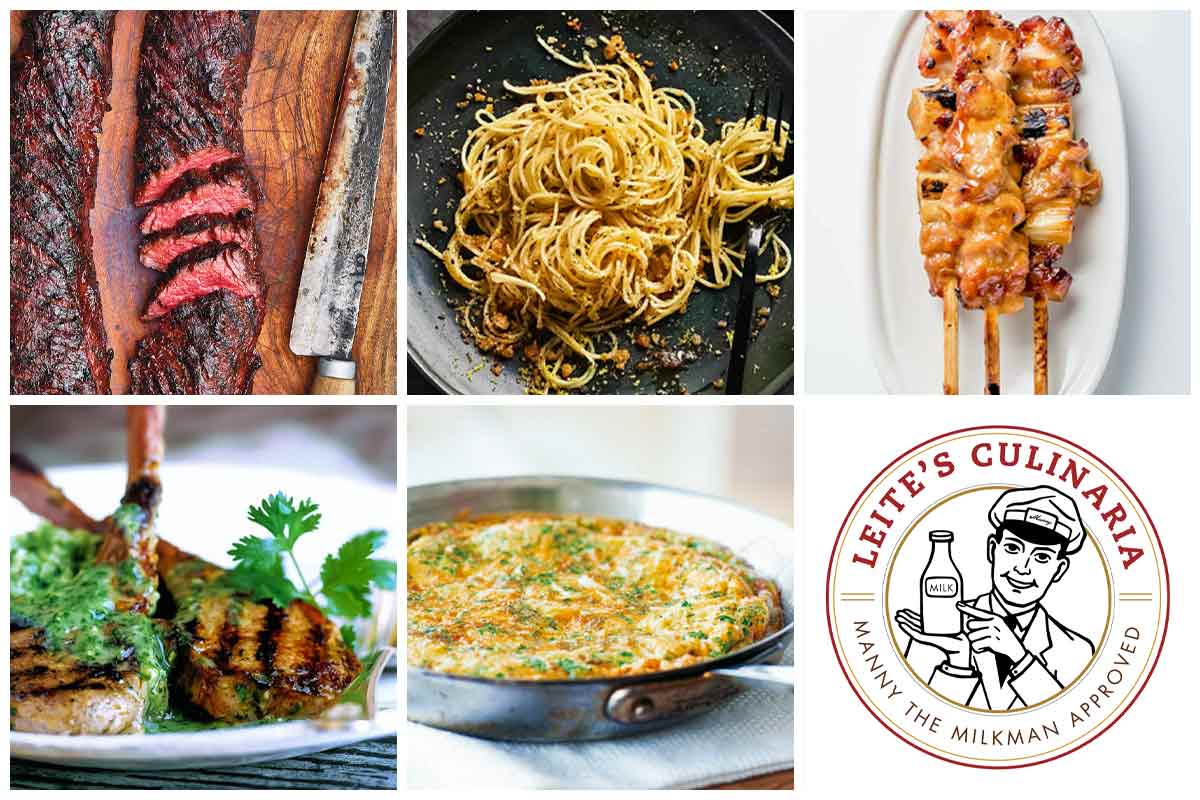 A grid of 5 recipes images and a Manny the Milkman logo for the weeknight winners slideshow.