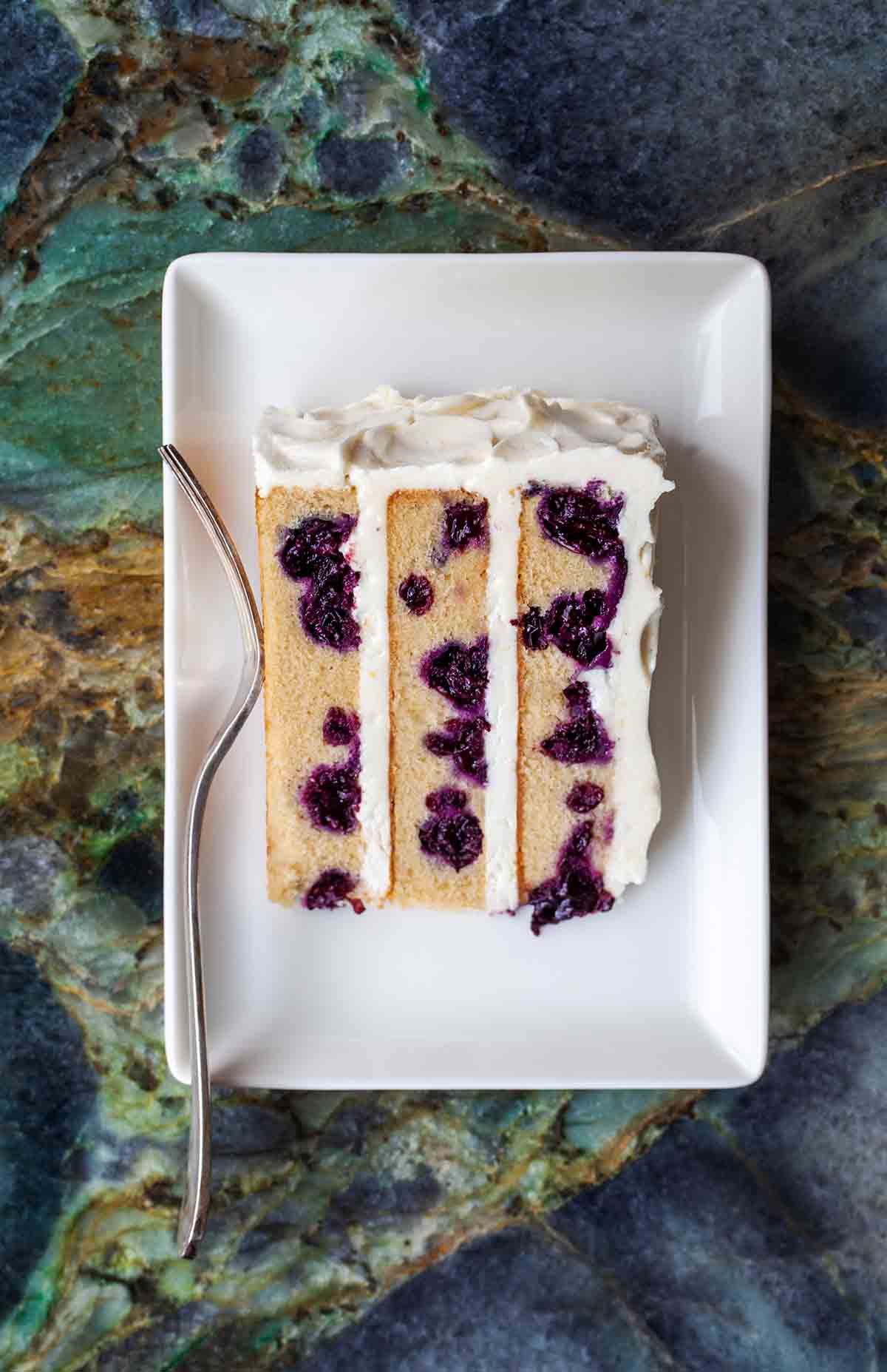 lemon blueberry birthday cake