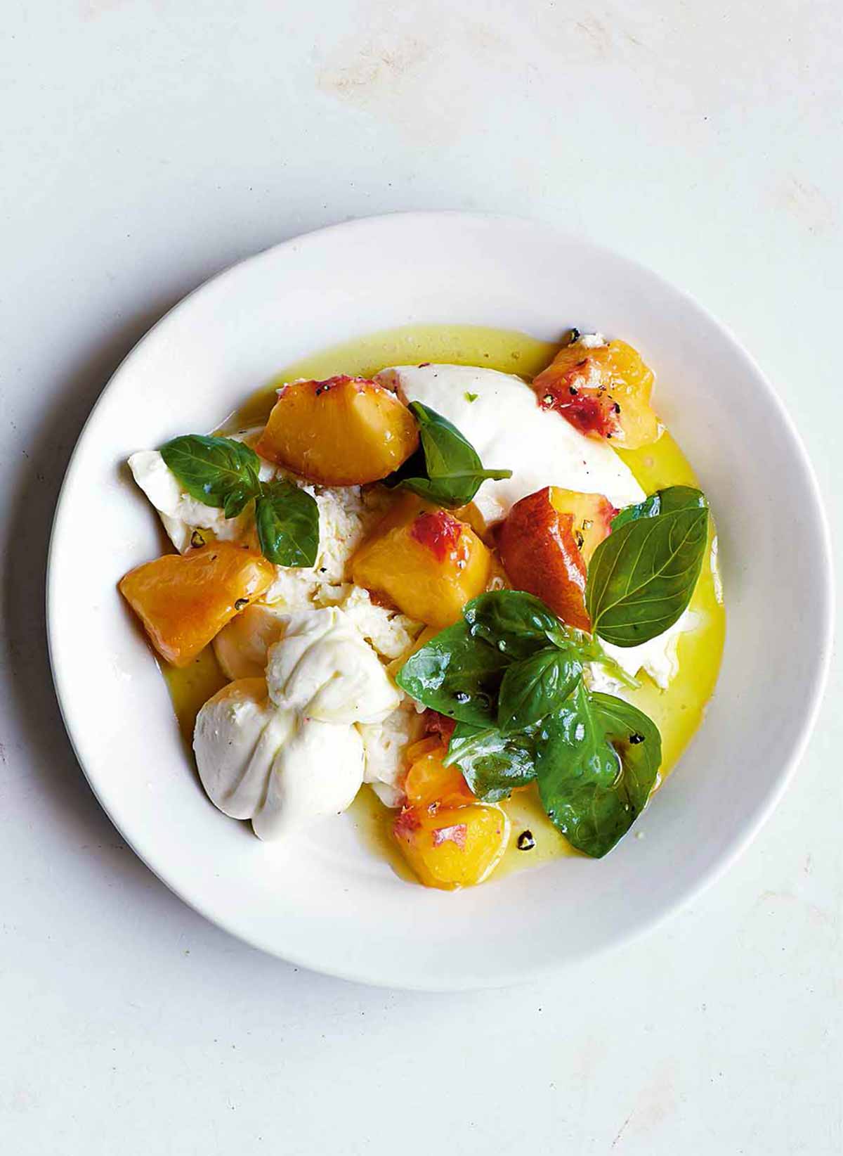 Peach, Burrata, and Basil Salad – Leite's Culinaria - Tasty Made Simple