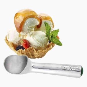Zeroll Original Ice Cream Scoop with a waffle cone bowl