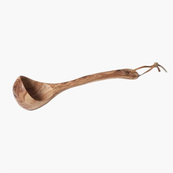 Berard Olive Wood Handcrafted Ladle Side View