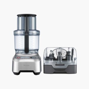 Gray Breville Sous Chef Food Processor with white background.