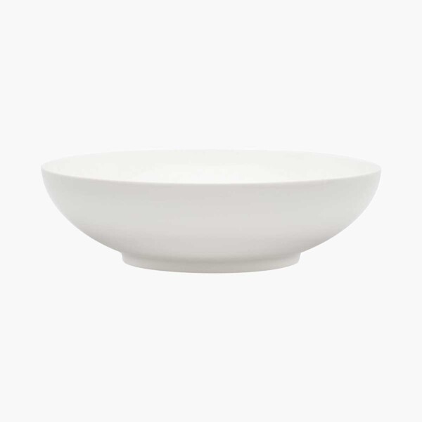 Red Vanilla White Dinnerware bowl on white background.