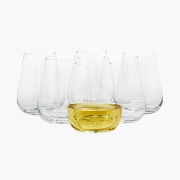 5 Schott Sqiesel Air Stemless White Wine Glasses