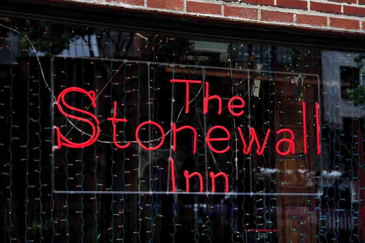 A photo of the outside of The Stonewall Inn, featured in the podcast Talking With My Mouth Full Ep. 34: An Intimate Look at James Beard with John Birdsall.