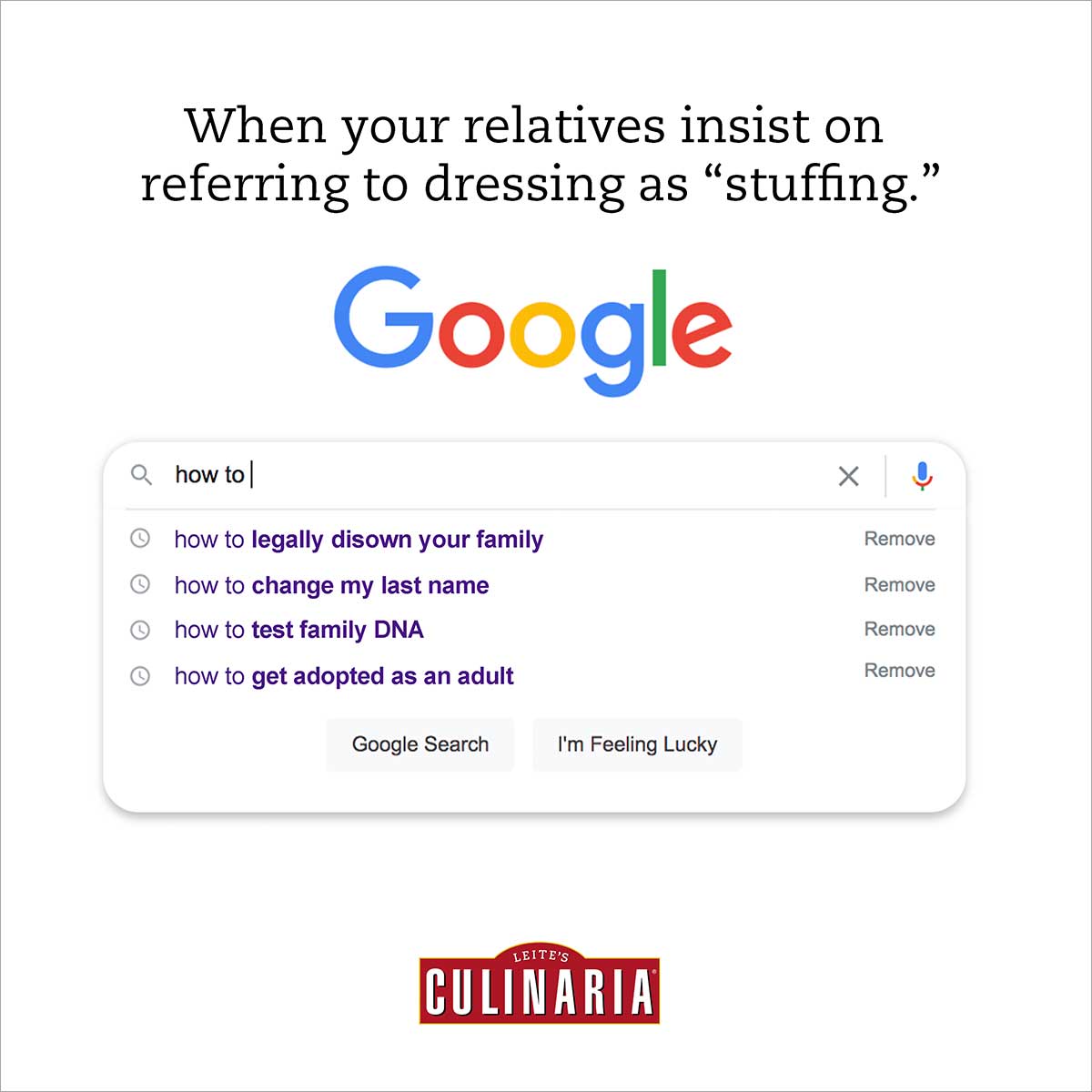 A google how to search when your relatives don't know what's the difference between stuffing and dressing.