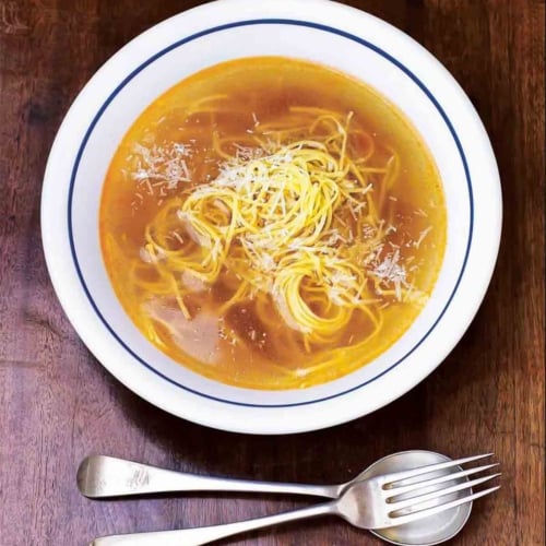 Pasta al Brodo di Pollo (Pasta in Chicken Broth)