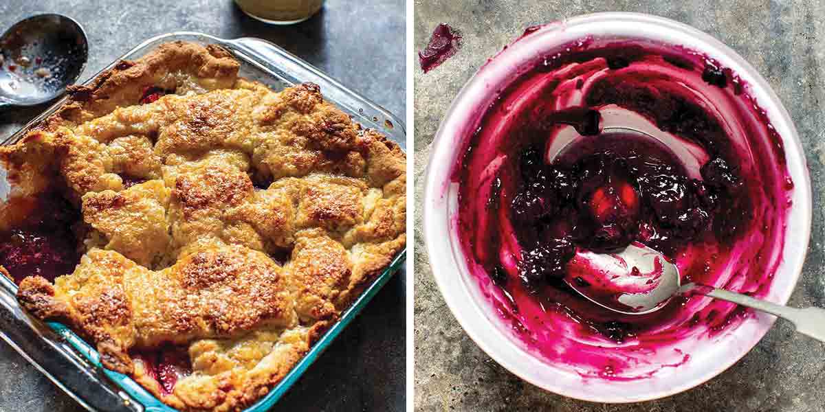Images of two recipes from Pie Camp, which is featured as one of the 20 new cookbooks we cooked from the most in 2020.