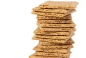 A stack of graham crackers to represent why graham crackers were invented