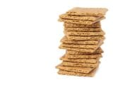 A stack of graham crackers to represent why graham crackers were invented