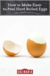 A partially peeled hard boiled egg to illustrate how to make easy-to-peel hard boiled eggs.