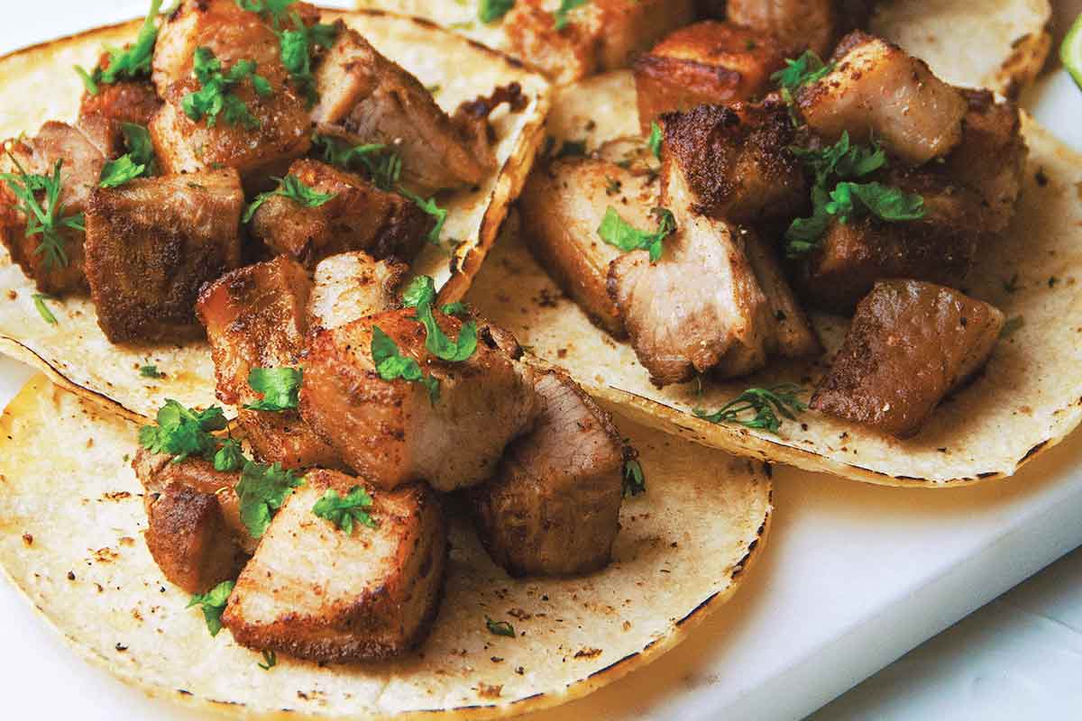 Pork Belly Recipes~Pork Belly Tacos - La Piña en la Cocina