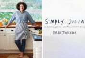 An image of Julia in her kitchen and the title of her new cookbook for the podcast Talking With My Mouth Full, Ep. 40: Cookbook Author Julia Turshen on Feeding Others