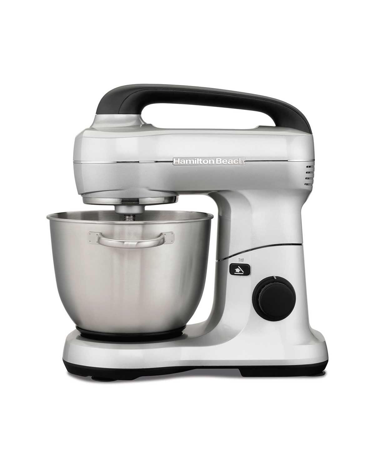 A silver Hamilton Beach mixer in answer to the question, 'is KitchenAid the holy grail of mixers?'