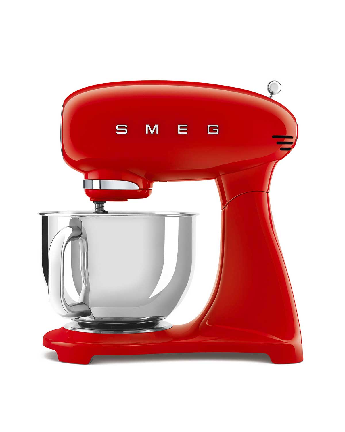 A red smeg mixer in answer to the question, 'is KitchenAid the holy grail of mixers?'