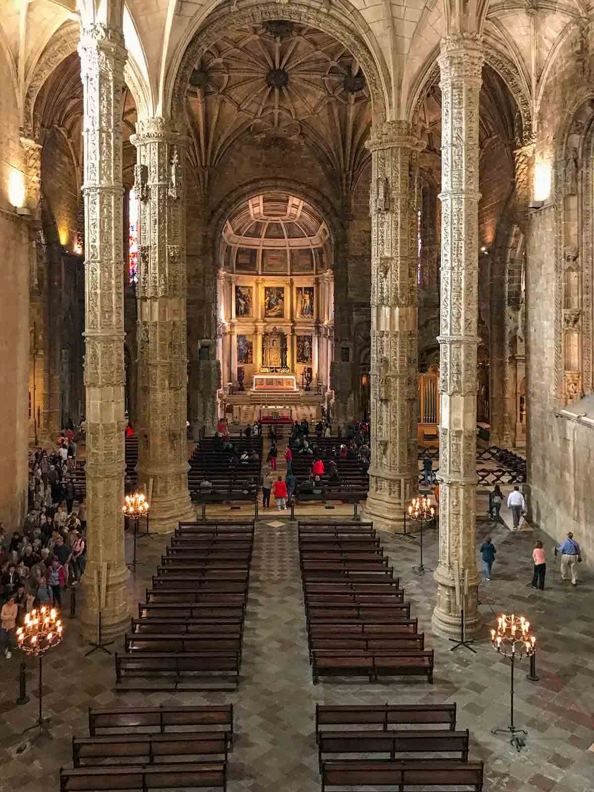 The interior of Mosteiro dos Jerónimos