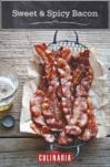 A wire basket lined with parchment and filled with sweet and spicy bacon with a glass of beer on the side.