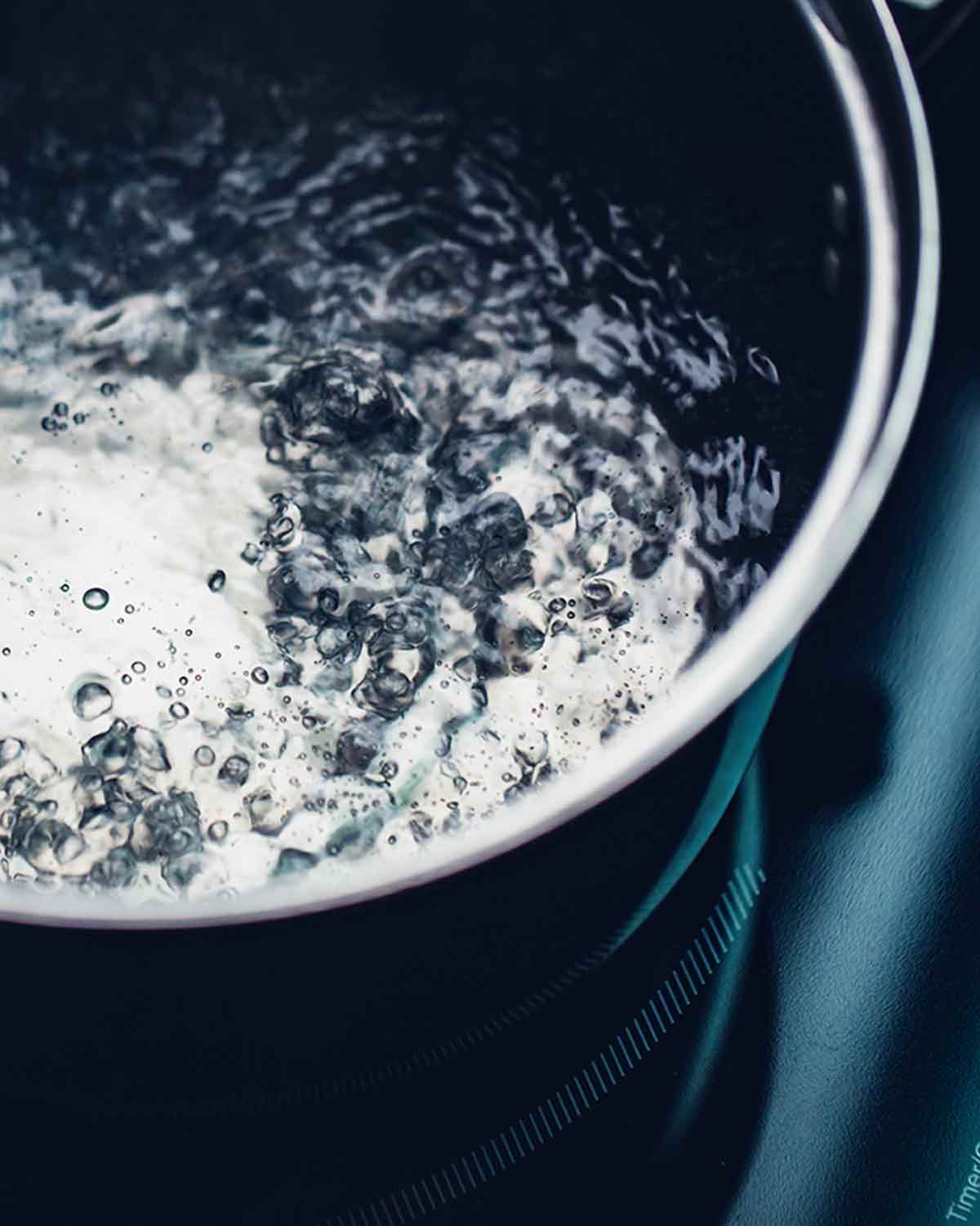 A boiling pot of water for the easiest way to cook any whole grain.