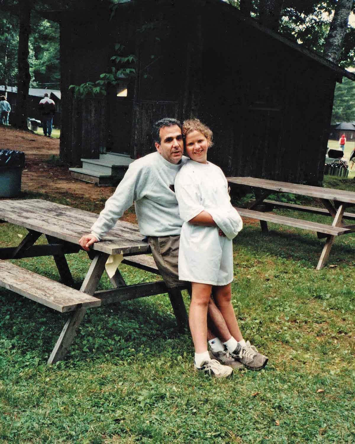 An image of Julia Turshen with her dad for the podcast Ep. 40: Cookbook Author Julia Turshen on Feeding Others