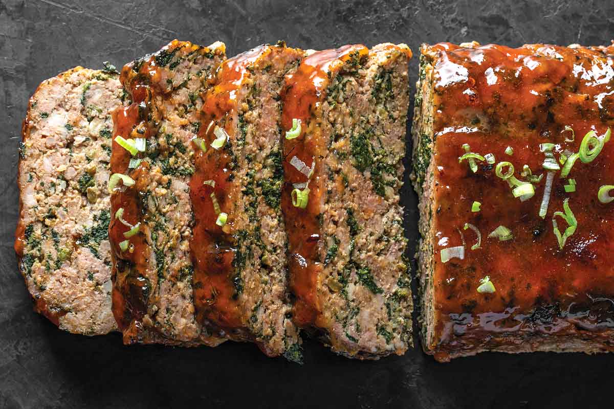 Turkey Meatloaf with Spinach and Kale - Happily From Scratch