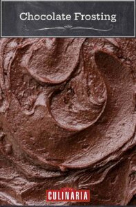 Swirls of Hershey's chocolate frosting.