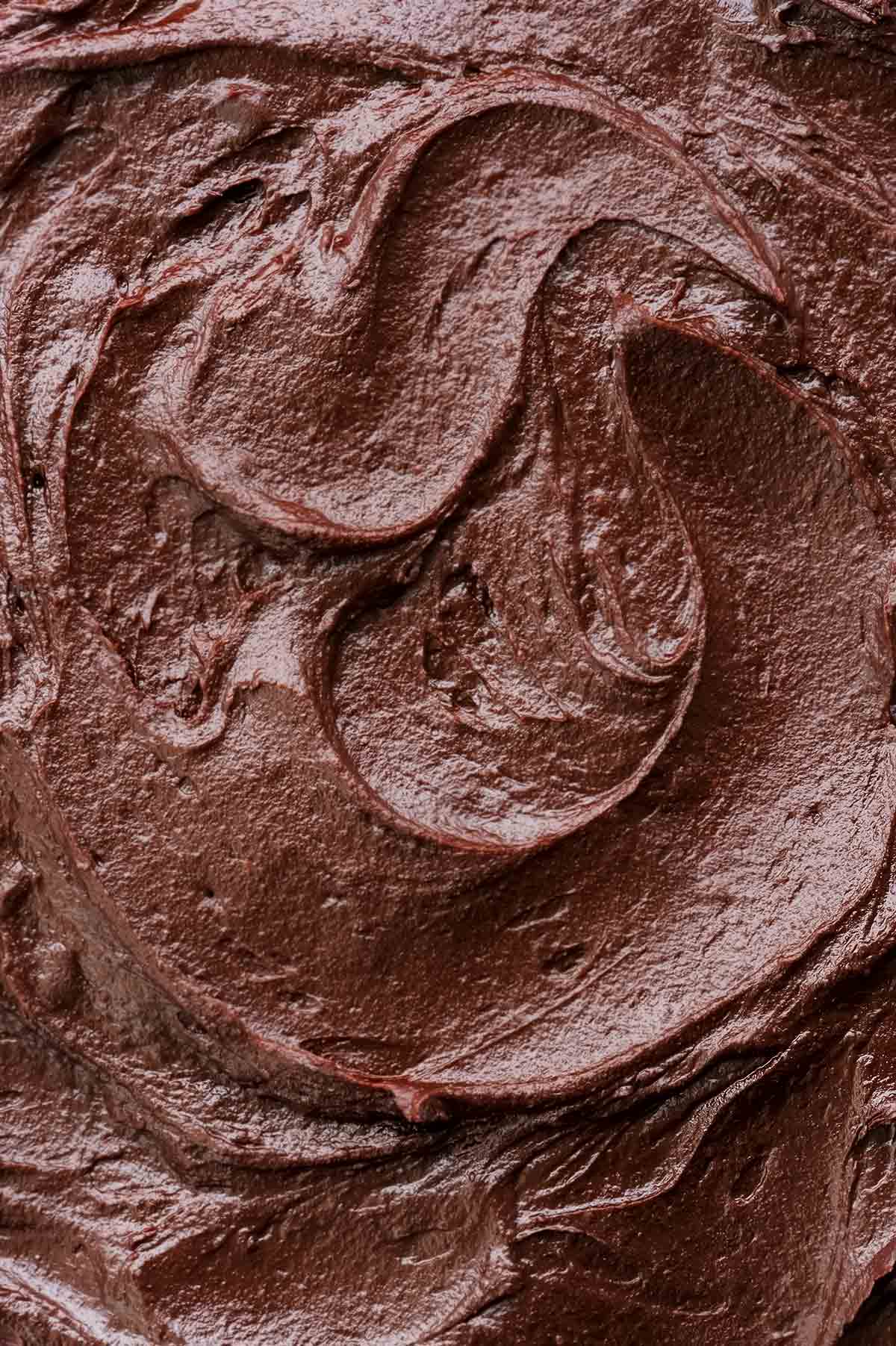 Swirls of Hershey's chocolate frosting.