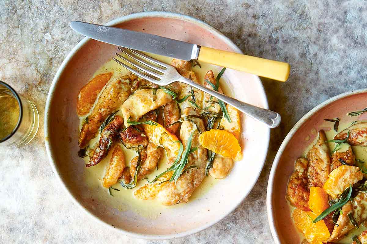 Chicken with Orange, Cream, and Tarragon - Leite's Culinaria