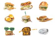 A grid of 9 perfect sandwiches