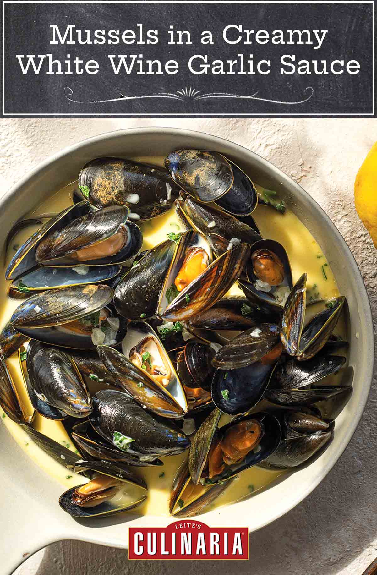 Mussels In A Creamy White Wine Garlic Sauce Recipe 