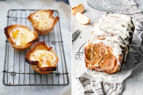 A grid featuring the most popular recipes of September 2021 including croque monsieur muffins and pull-apart apple bread.