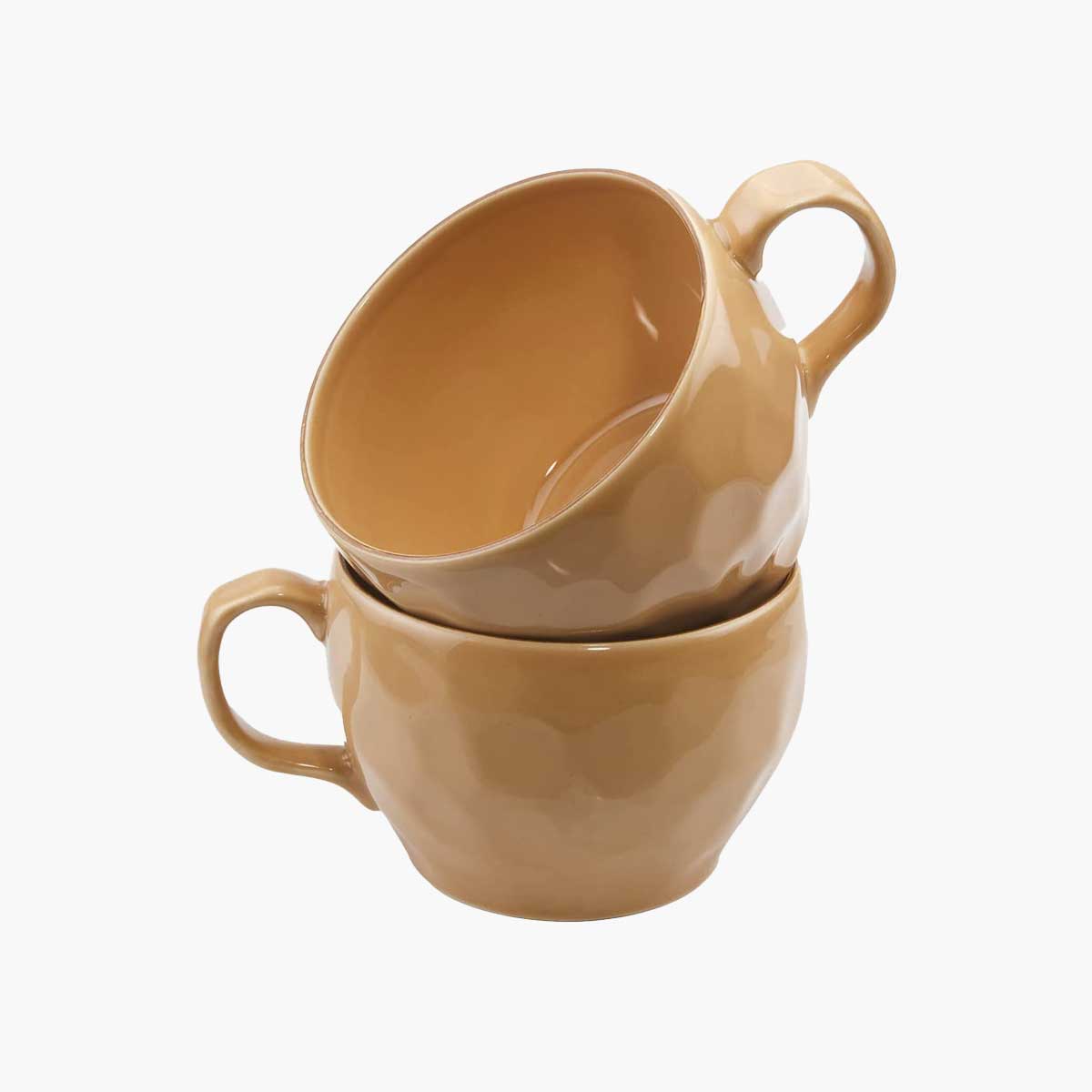 Two ceramic coffee cups, one of Oprah's 12 favorite kitchen gifts for 2021.