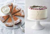 Our best Christmas desserts recipes roundup includes eggnog pie and white cake with cranberries and white chocolate buttercream.